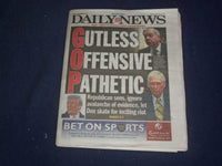 2021 FEBRUARY 14 NEW YORK DAILY NEWS NEWSPAPER - TRUMP ACQUITED OF INCITING RIOT