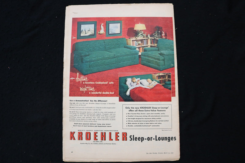 1953 MARCH 14 STAR WEEKLY MAGAZINE - JUNE HAVER COVER - E 26124