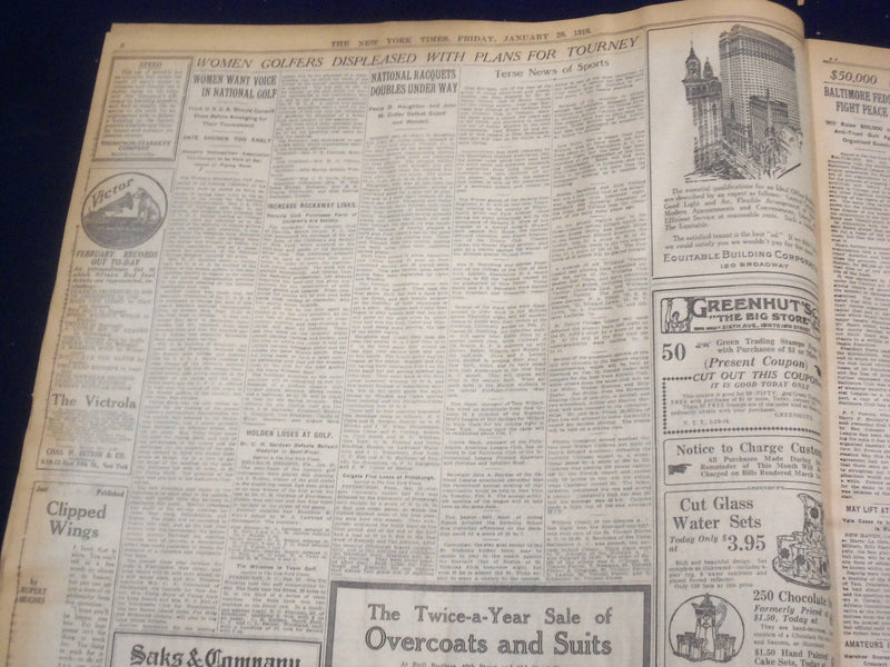 1916 JANUARY 28 NEW YORK TIMES - 