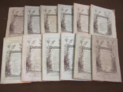 1868 PUTNAM'S MONTHLY MAGAZINE LOT OF 12 - VOLUME 1 - THOMAS NAST - WR 548