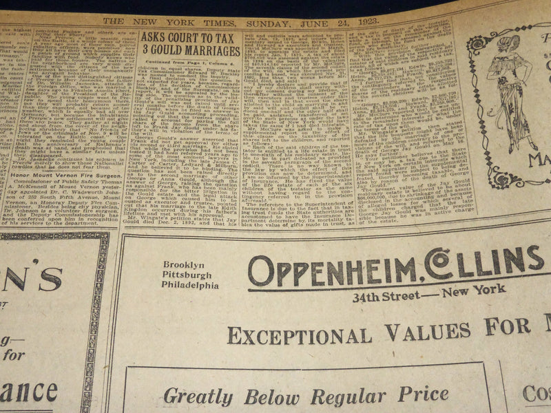 1923 JUNE 24 NEW YORK TIMES - LEVIATHAN BREAKS WORLD SPEED RECORD - NT 8726