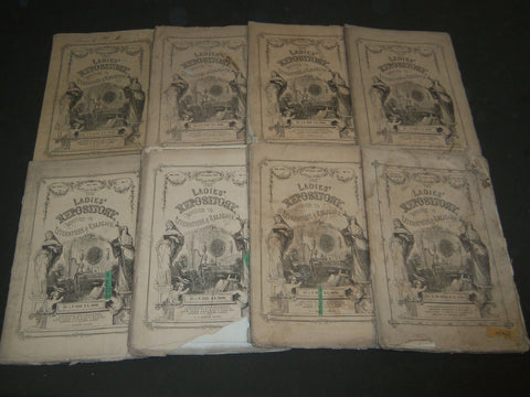 1863-1868 LADIES' REPOSITORY LITERATURE & RELIGION MAGAZINE LOT OF 8 - WR 241F