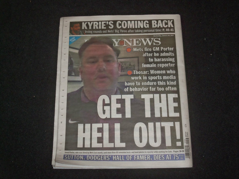 2021 JANUARY 20 NEW YORK DAILY NEWS NEWSPAPER- BIDEN & HARRIS INAUGURATION DAY