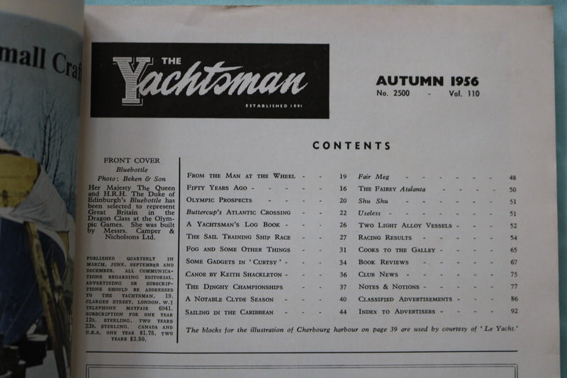 1956-1957 YACHTSMAN MAGAZINE - LOT OF 3 - K 3283