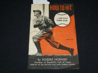 1940'S ROGERS HORNSBY HOW TO HIT AND PLAY THIRD BASE BOOK - J 6917