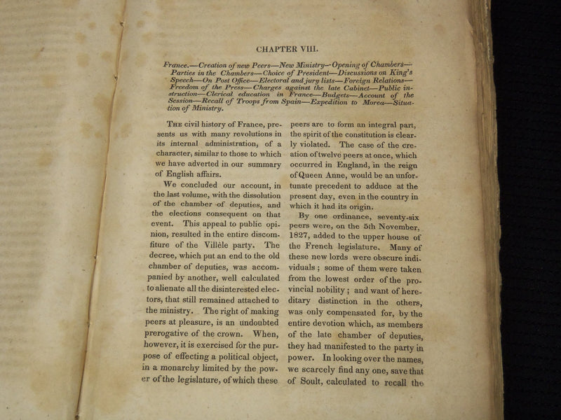 1835 THE AMERICAN REVOLUTION ANNUAL REGISTER FOR 1827-8-9 - SECOND EDN - KD 9523
