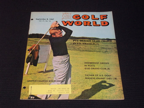 1967 SEPTEMBER 8 GOLF WORLD MAGAZINE - BOB DICKSON FRONT COVER - E 7242
