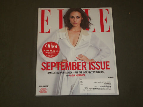 2017 SEPTEMBER ELLE MAGAZINE - ALICIA VIKANDER COVER - B 1833