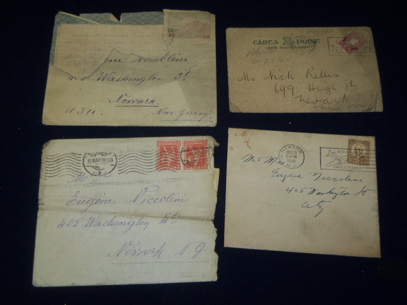 1930'S GREEK LETTERS & STAMPED ENVELOPES LOT - NEWARK NEW JERSEY - J 4767