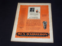 1929 SEPTEMBER RADIO BROADCAST MAGAZINE - THE TUBE BUSINESS FRONT COVER - E 6269