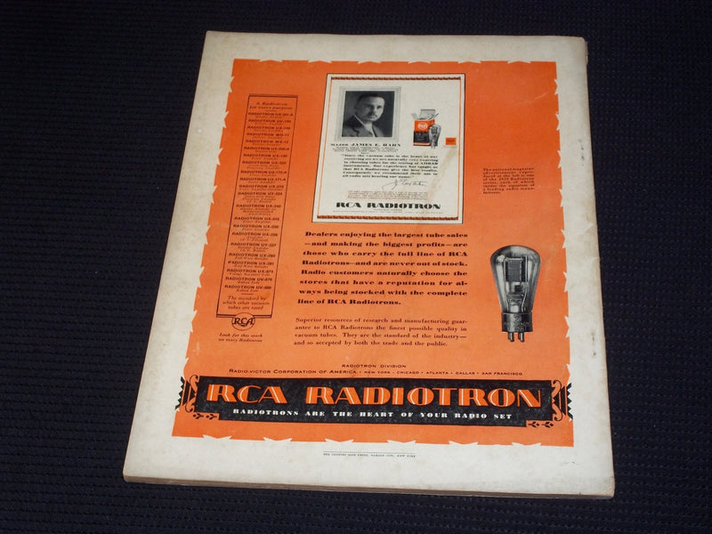 1929 SEPTEMBER RADIO BROADCAST MAGAZINE - THE TUBE BUSINESS FRONT COVER - E 6269