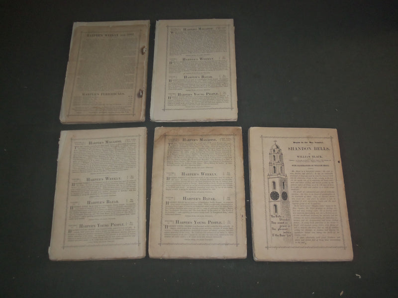 1882 HARPER'S MONTHLY MAGAZINE - LOT OF 11 - STORIES & ILLUSTRATIONS - WR 700F