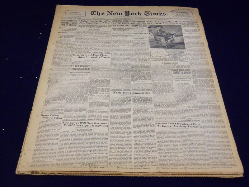 1949 MARCH 9 NEW YORK TIMES - ODOM 5,300 MILE HAWAIIAN HOP - NT 3195