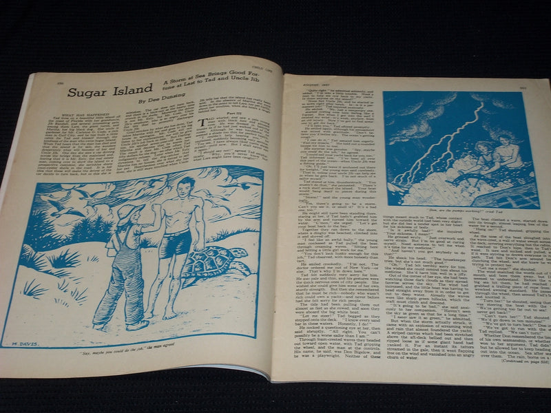1937 AUGUST CHILD LIFE MAGAZINE NICE ILLUSTRATED COVER & INSIDES - E 3772