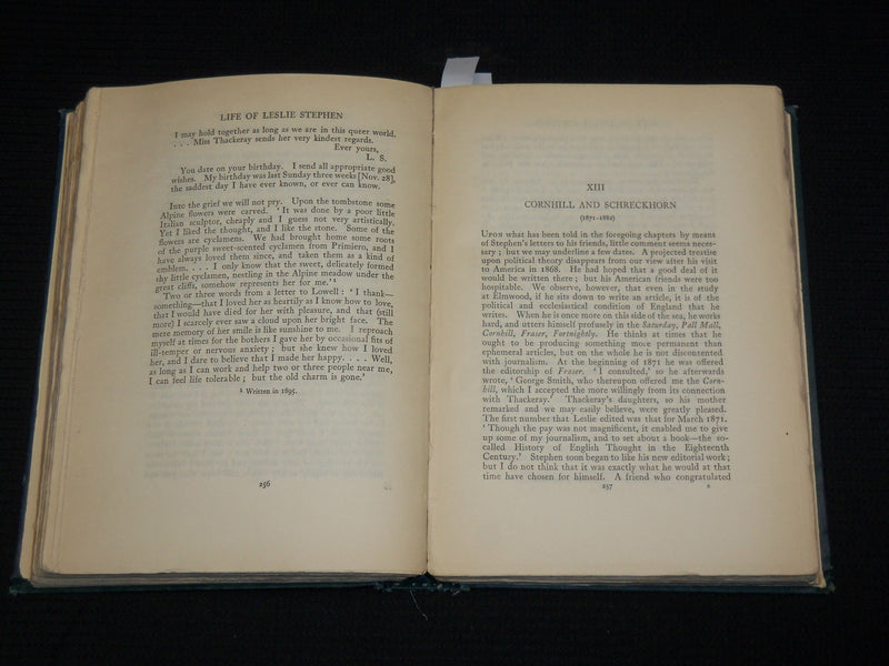 1906 THE LIFE AND LETTERS OF LESLIE STEPHEN HARDCOVER BOOK BY MAITLAND - KD 7508