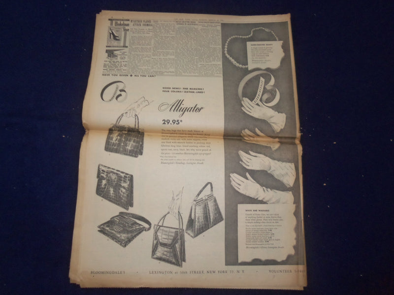 1945 MARCH 25 NEW YORK TIMES - ALLIES STORM ACROSS RHINE AT 4 POINTS - NP 6676