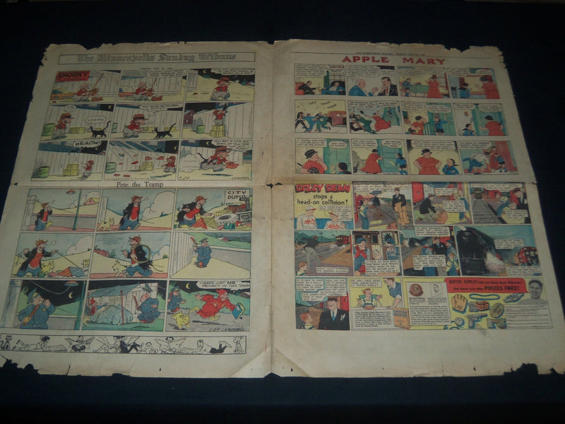1936 MAY 24 MINNEAPOLIS TRIBUNE SUNDAY COLOR COMICS SECTION -DIZZY DEAN- NP 3718