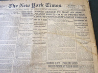 1919 FEBRUARY 9 NEW YORK TIMES - WORLD LEAGUE TO HAVE AN ARMY - NT 6201