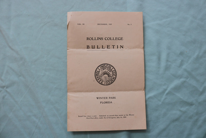 1912 THE ROLLINS SANDSPUR BULLETIN - SOFTCOVER - K 3291