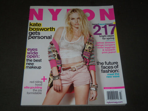 2011 MARCH NYLON MAGAZINE - KATE BOSWORTH COVER - FASHION - B 4195