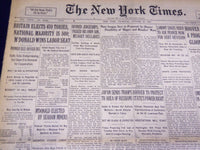 1931 OCTOBER 29 NEW YORK TIMES - BRITAIN ELECTS 470 TORIES - NT 3963