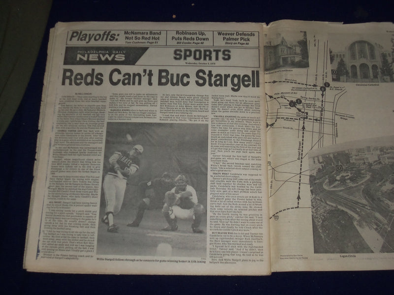 1979 OCTOBER 3 PHILADELPHIA DAILY NEWS - POPE JOHN PAUL II VISIT - NP 2977