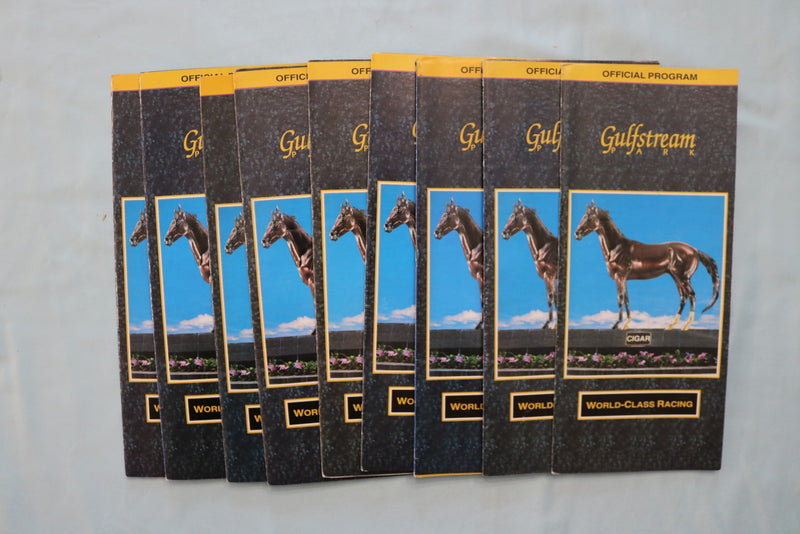 1985-2007 GULF STREAM PARK HORSE RACING PROGRAMS - LOT OF 62 - O 3957