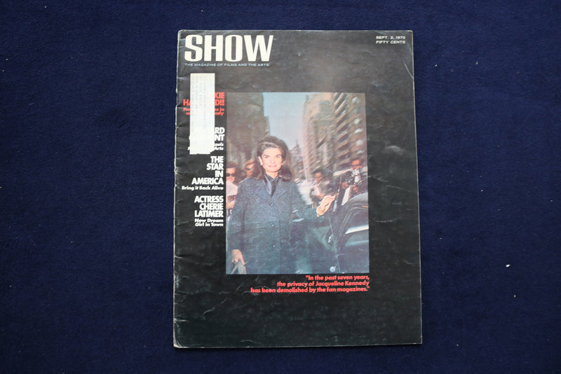 1970 SEPTEMBER 3 SHOW MAGAZINE - JACKIE KENNEDY COVER- RUDY VALLE LABEL- E 23386