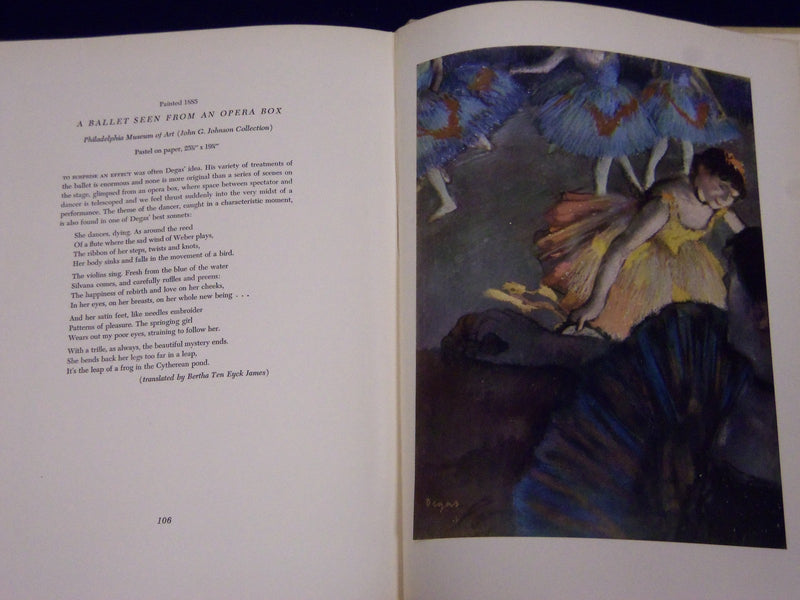 1951 EDGAR HILAIRE GERMAIN DEGAS BOOK TEXT BY DANIEL CATTON RICH - KD 3453