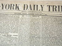 1850 FEBRUARY NEW YORK DAILY TRIBUNE NEWSPAPER LOT OF 33 - HENRY CLAY - NP 5839E