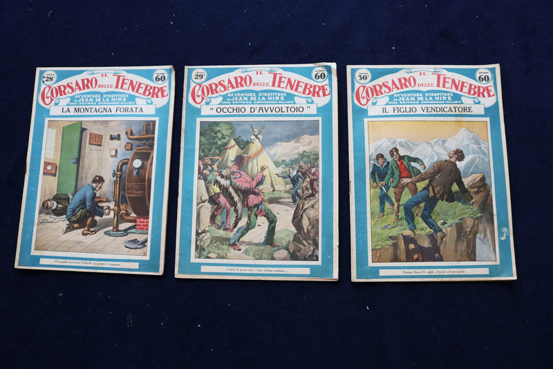 1920'S IL CORSARO DELLE TENEBRE MAGAZINES - LOT OF 39 OF 40 - ITALIAN - O 3546