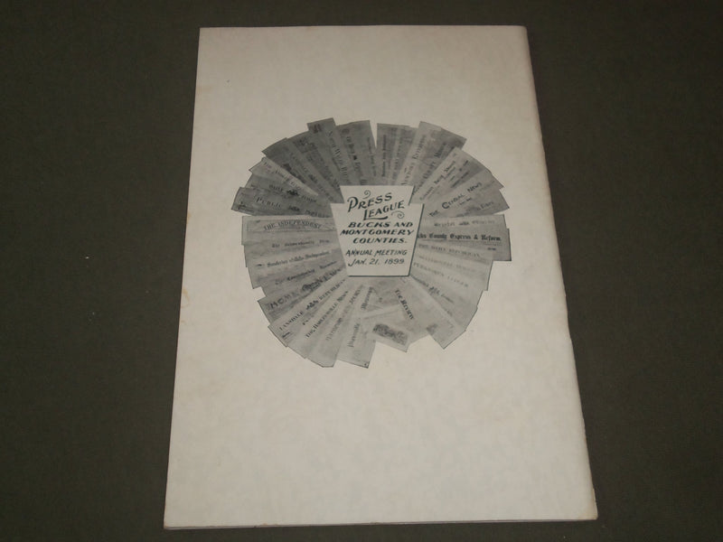 1937 PRESS LEAGUE OF BUCKS AND MONTGOMERY COUNTIES 40TH AMBLER MEETING - J 2698
