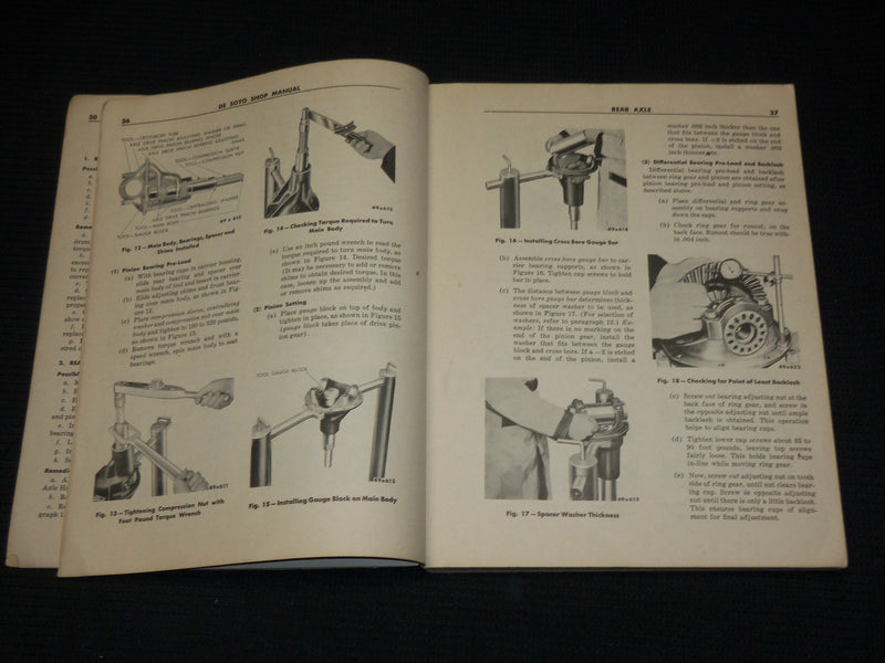 1950'S DE SOTO SHOP MANUAL MODELS S-13, S-14 & S-15 - SOFTCOVER - R 706Q