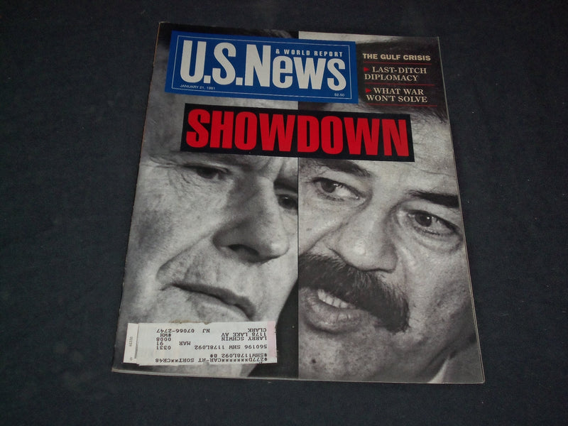 1991 JANUARY 21 U.S. NEWS & WORLD REPORT MAGAZINE - H.W. BUSH & HUSSEIN- SP 6336