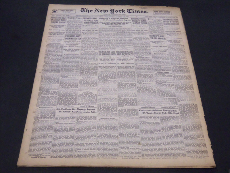 1933 NOV 20 NEW YORK TIMES - ROOSEVELT ASKED PROTECT SCOTTSBORO NEGROES- NT 5175