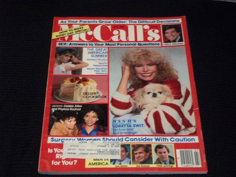 1987 JULY MCCALL'S MAGAZINE - LORETTA SWIT FRONT COVER - E 555