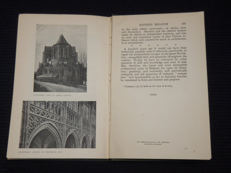 1919 THE CHURCHES OF BELGIUM HARDCOVER BOOK BY WILFRID RANDOLPH - KD 9380
