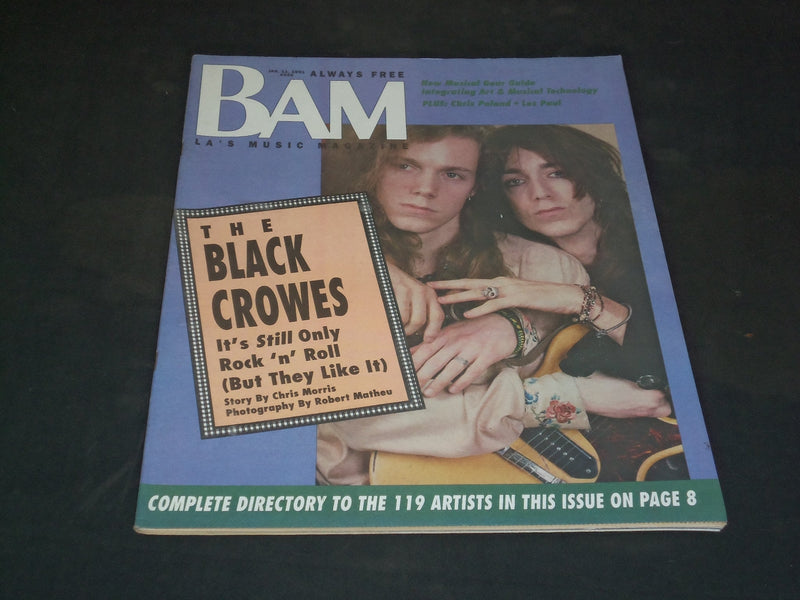 1991 JANUARY 11 BAM MAGAZINE ISSUE NO. 349 - THE BLACK CROWES COVER - SP 2960