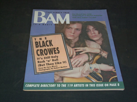 1991 JANUARY 11 BAM MAGAZINE ISSUE NO. 349 - THE BLACK CROWES COVER - SP 2960
