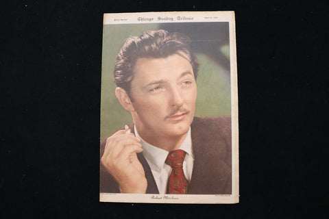 1948 APRIL 25 CHICAGO SUNDAY TRIBUNE MAGAZINE - ROBERT MITCHUM COVER - E 26229