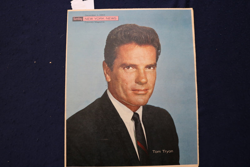 1963 DEC 1 SUNDAY NEWS COLOROTO MAGAZINE - TOM TRYON - FOOTBALL - GOLF - E 23204
