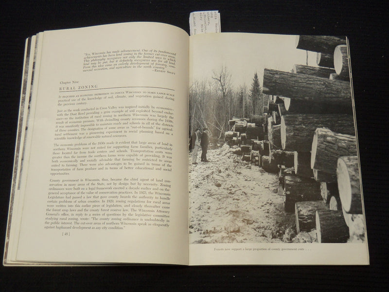 1956 WISCONSIN'S RENEWABLE RESOURCES SOFTCOVER BOOK BY JAMES A. LARSEN- K 2114