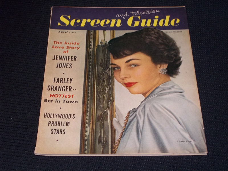 1949 APRIL SCREEN GUIDE MAGAZINE - JENNIFER JONES FRONT COVER - E 14812