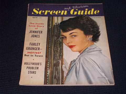 1949 APRIL SCREEN GUIDE MAGAZINE - JENNIFER JONES FRONT COVER - E 14812