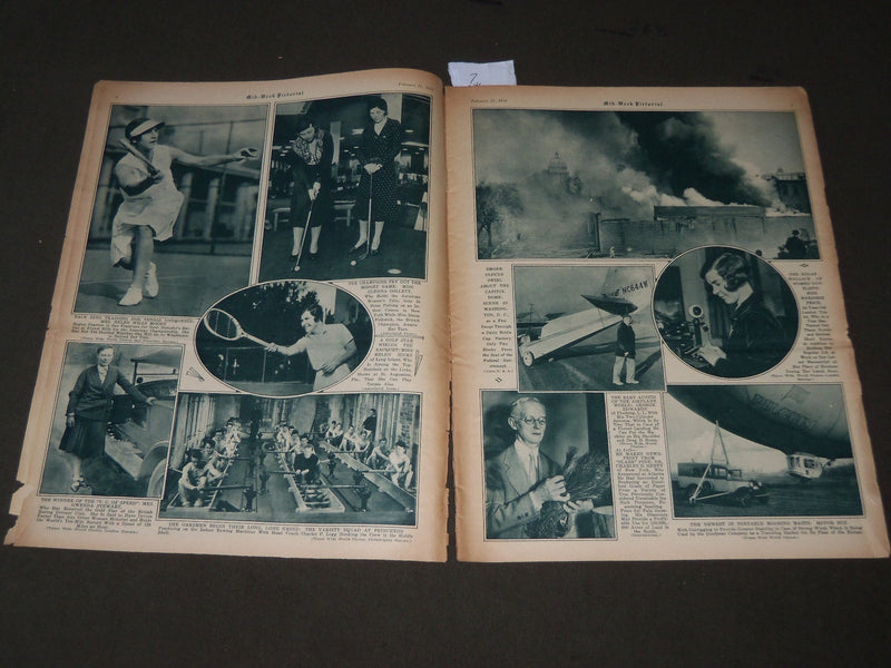1931 FEBRURAY 21 MID-WEEK PICTORIAL MAGAZINE SECTION - SLYVIA SIDOVEY - J 3235