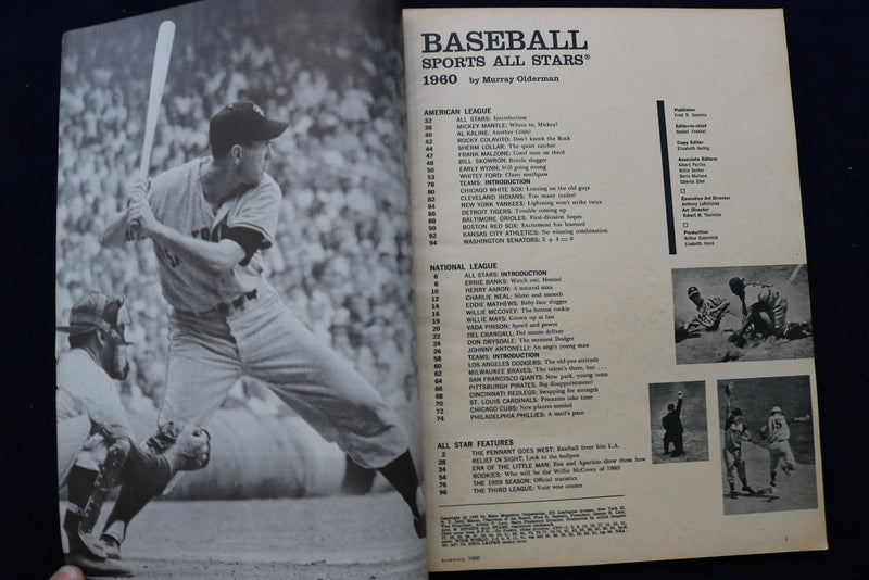 1960 SPORTS ALL STARS BASEBALL MAGAZINE - EDDIE MATHEWS COVER - E 11898