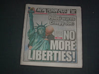 2019 APRIL 3 NEW YORK POST NEWSPAPER - PELOSI WARNS BIDEN-INAPPROPRIATE BEHAVIOR