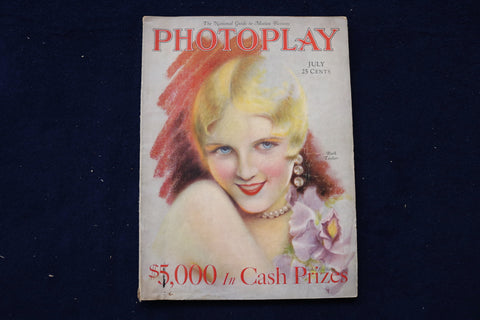1928 JULY PHOTOPLAY MAGAZINE - RUTH TAYLOR COVER - E 17805