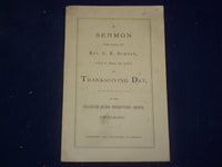 1873 REV SUMNER THANKSGIVING DAY SERMON FULLERTON AVE PRESB. CHURCH. CHI.-J 4458