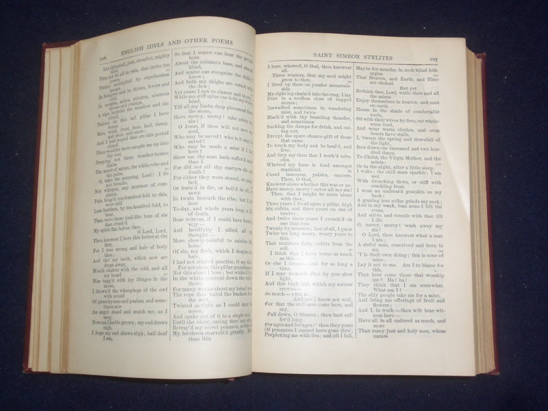 1899 ALFRED LORD TENNYSON - POETIC AND DRAMATIC WORKS HARDCOVER BOOK - KD 9169